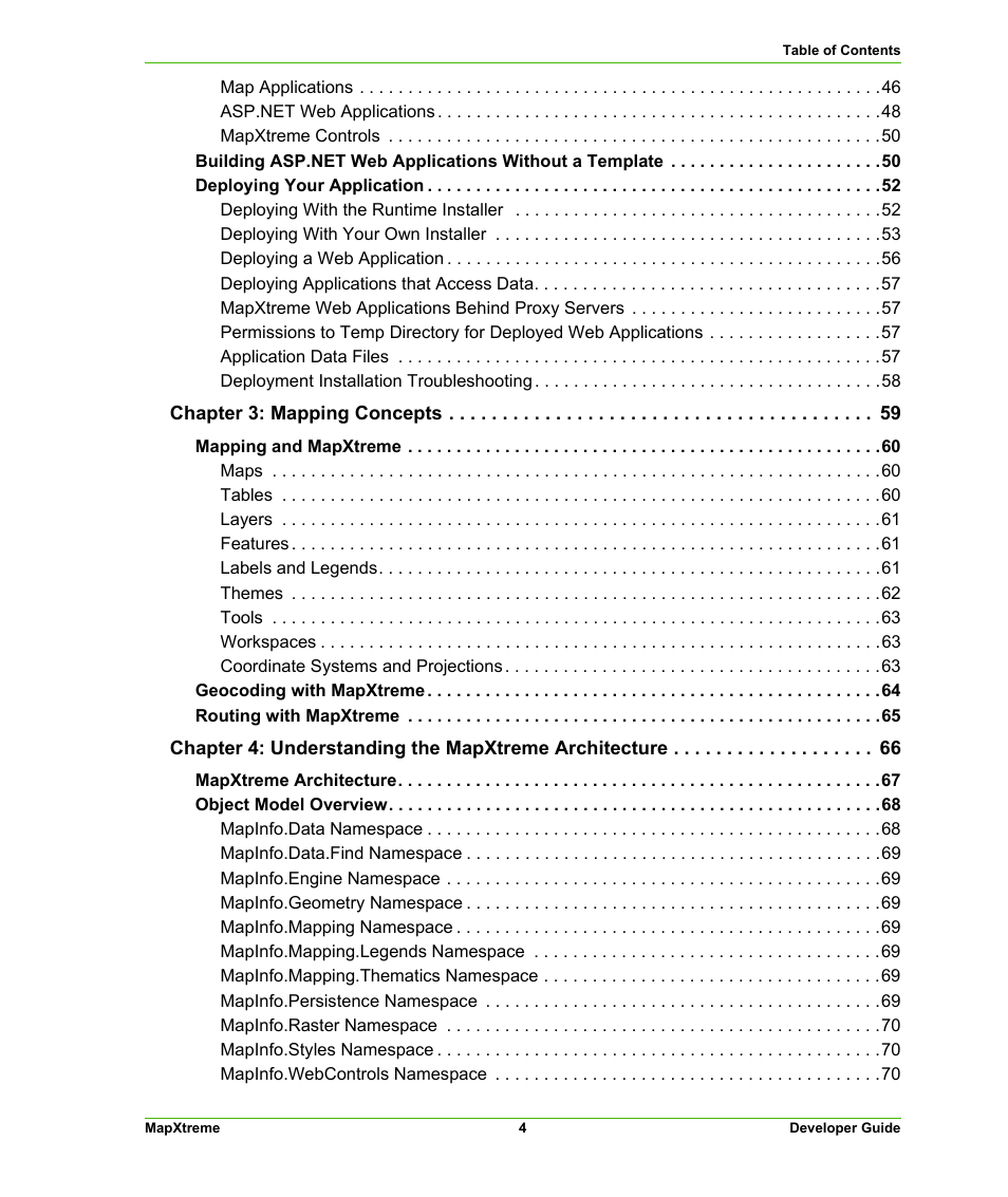 Pitney Bowes MapXtreme User Manual | Page 4 / 640