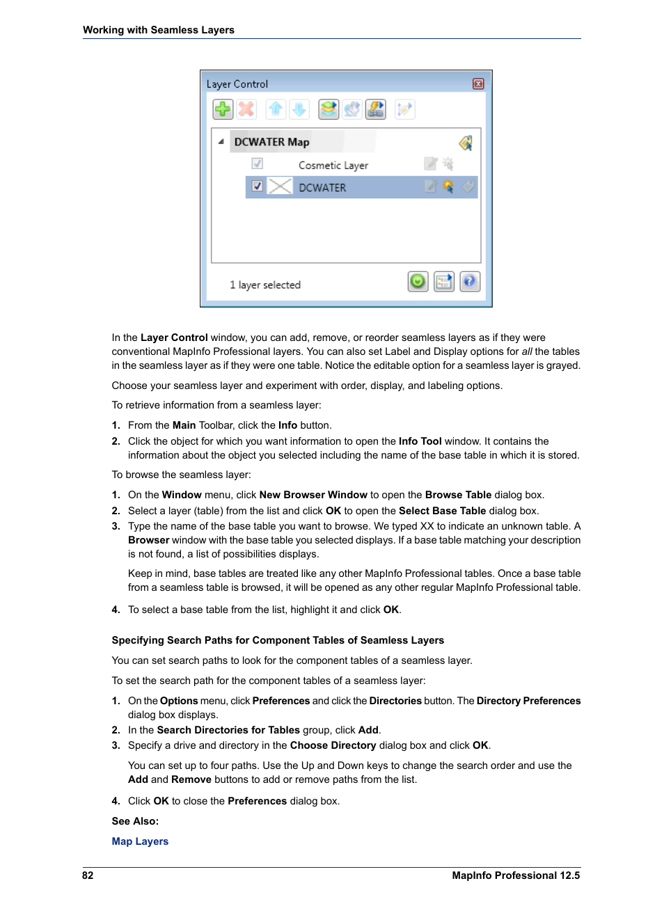 Pitney Bowes MapInfo Professional User Manual | Page 82 / 540