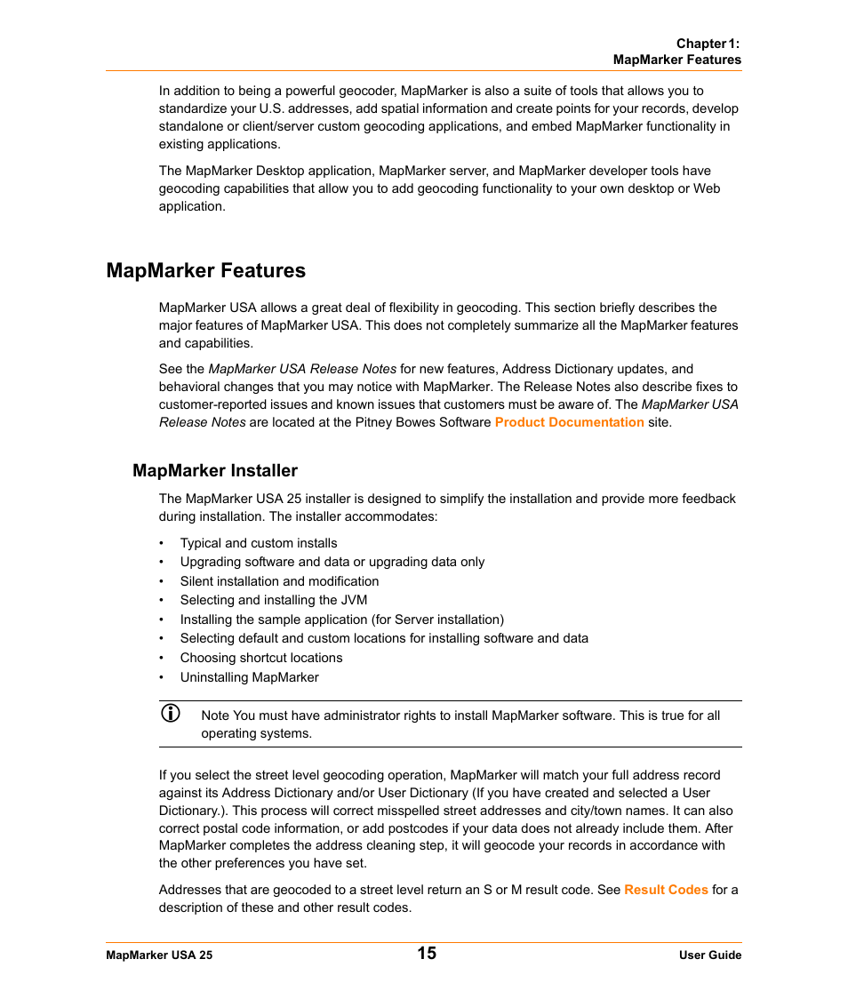 Mapmarker features, Mapmarker installer | Pitney Bowes MapMarker USA User Manual | Page 15 / 334
