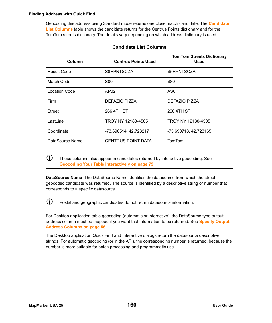Pitney Bowes MapMarker USA User Manual | Page 160 / 334