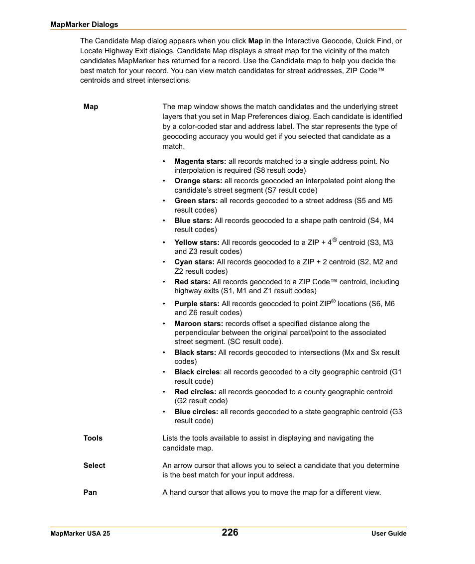 Pitney Bowes MapMarker USA User Manual | Page 226 / 334