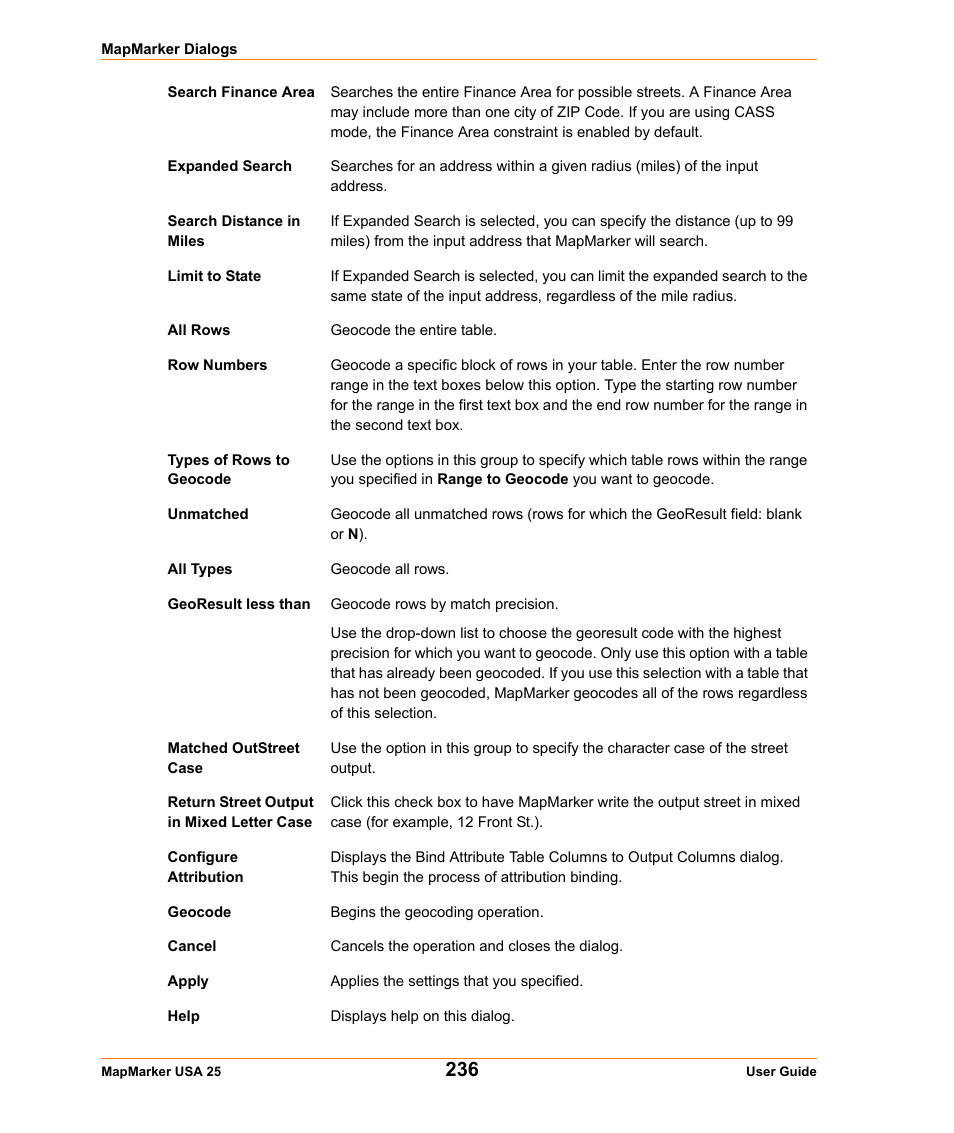 Pitney Bowes MapMarker USA User Manual | Page 236 / 334