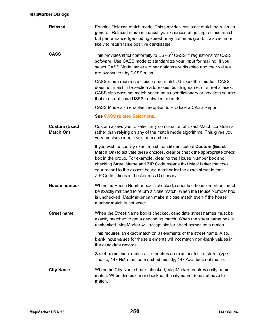 Pitney Bowes MapMarker USA User Manual | Page 250 / 334