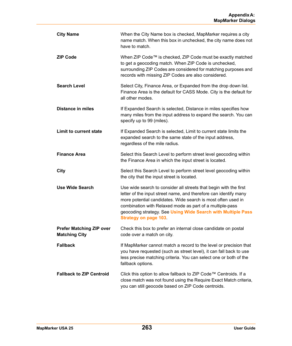 Pitney Bowes MapMarker USA User Manual | Page 263 / 334