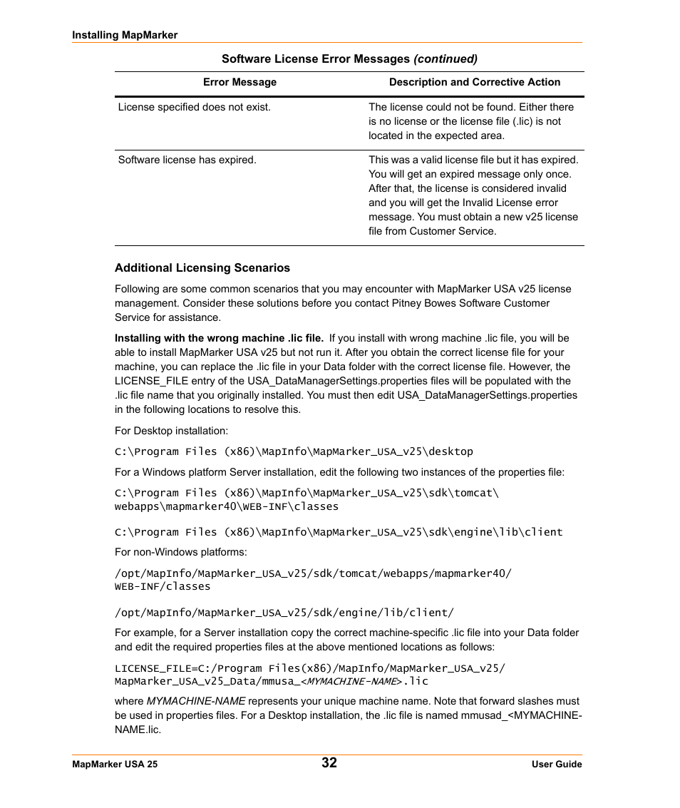 Additional licensing scenarios | Pitney Bowes MapMarker USA User Manual | Page 32 / 334