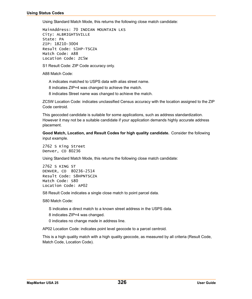 Pitney Bowes MapMarker USA User Manual | Page 326 / 334