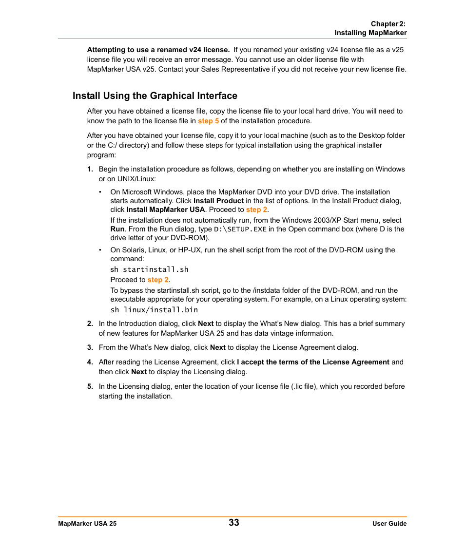 Install using the graphical interface | Pitney Bowes MapMarker USA User Manual | Page 33 / 334