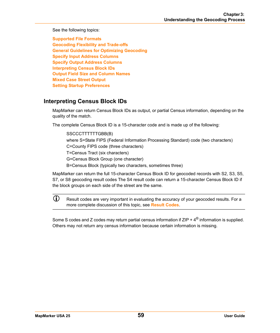 Interpreting census block ids | Pitney Bowes MapMarker USA User Manual | Page 59 / 334