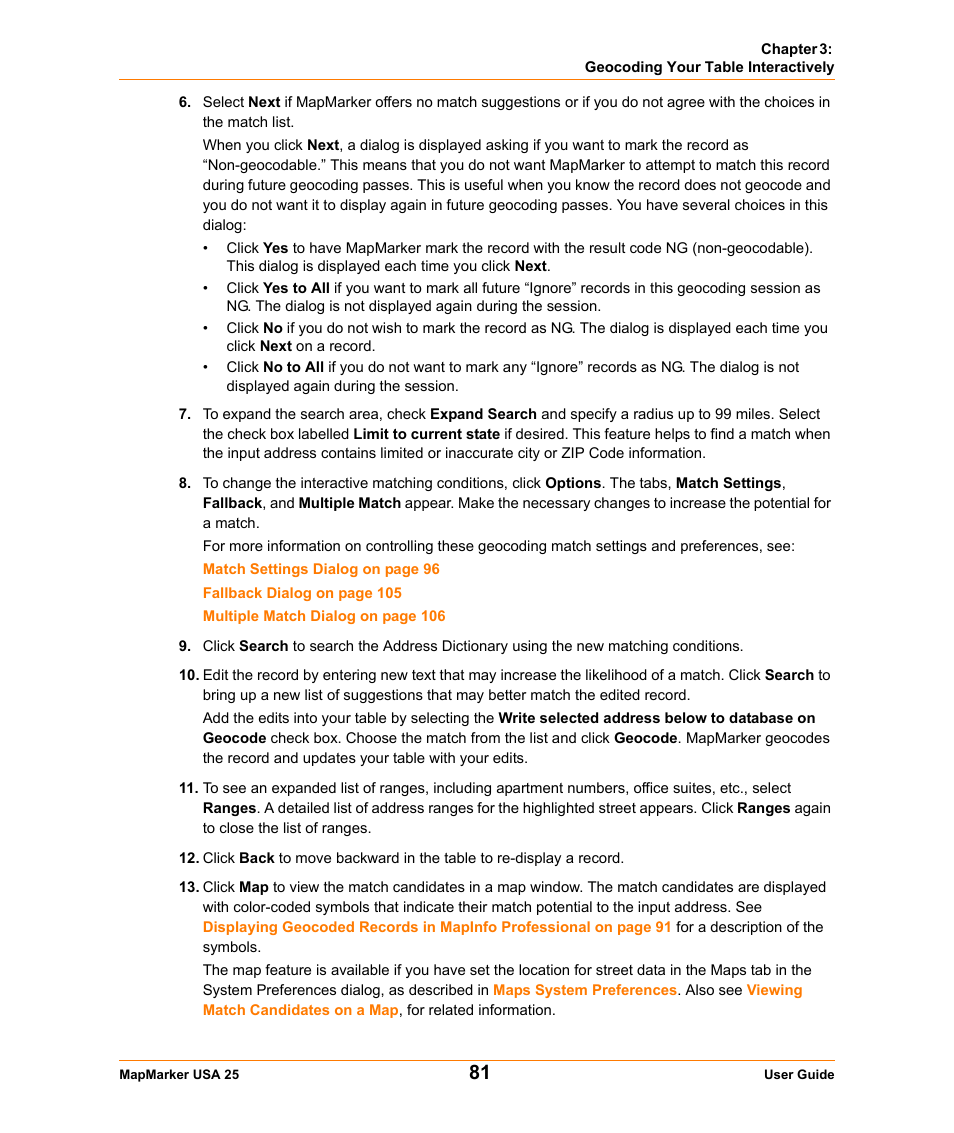 Pitney Bowes MapMarker USA User Manual | Page 81 / 334