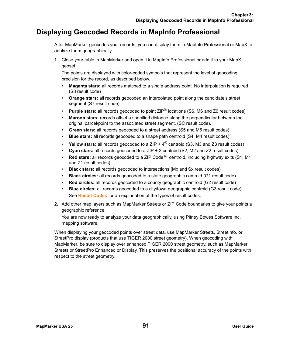 Displaying | Pitney Bowes MapMarker USA User Manual | Page 91 / 334