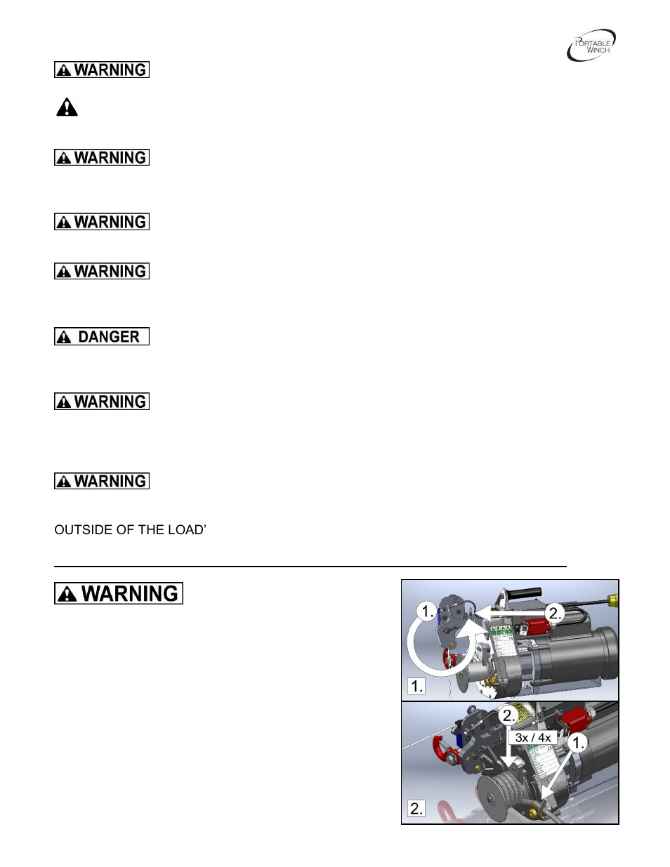 Portable Winch AC Electric pulling/lifting winch PCT1800-60Hz-P User Manual | Page 18 / 33