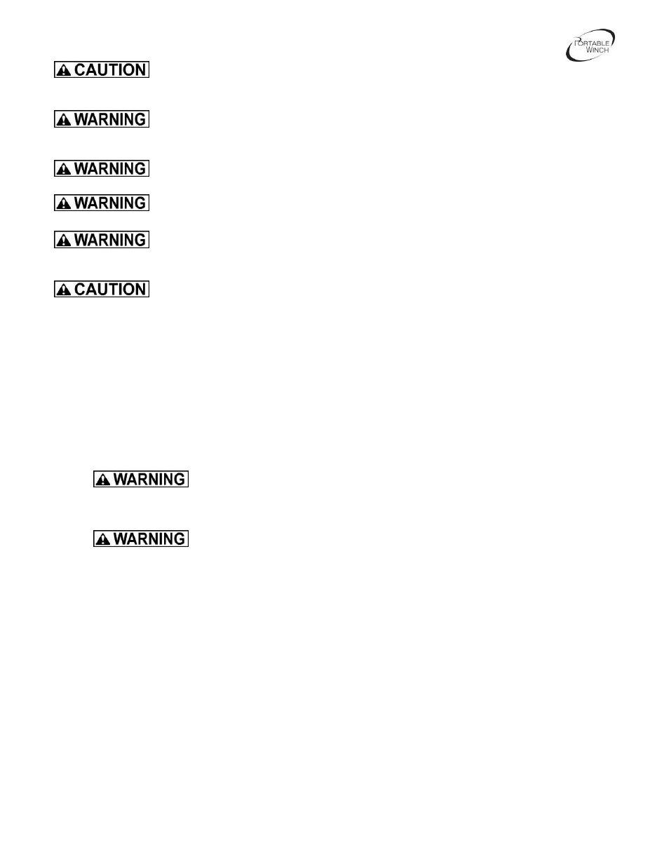 Portable Winch AC Electric pulling/lifting winch PCT1800-60Hz-P User Manual | Page 21 / 33