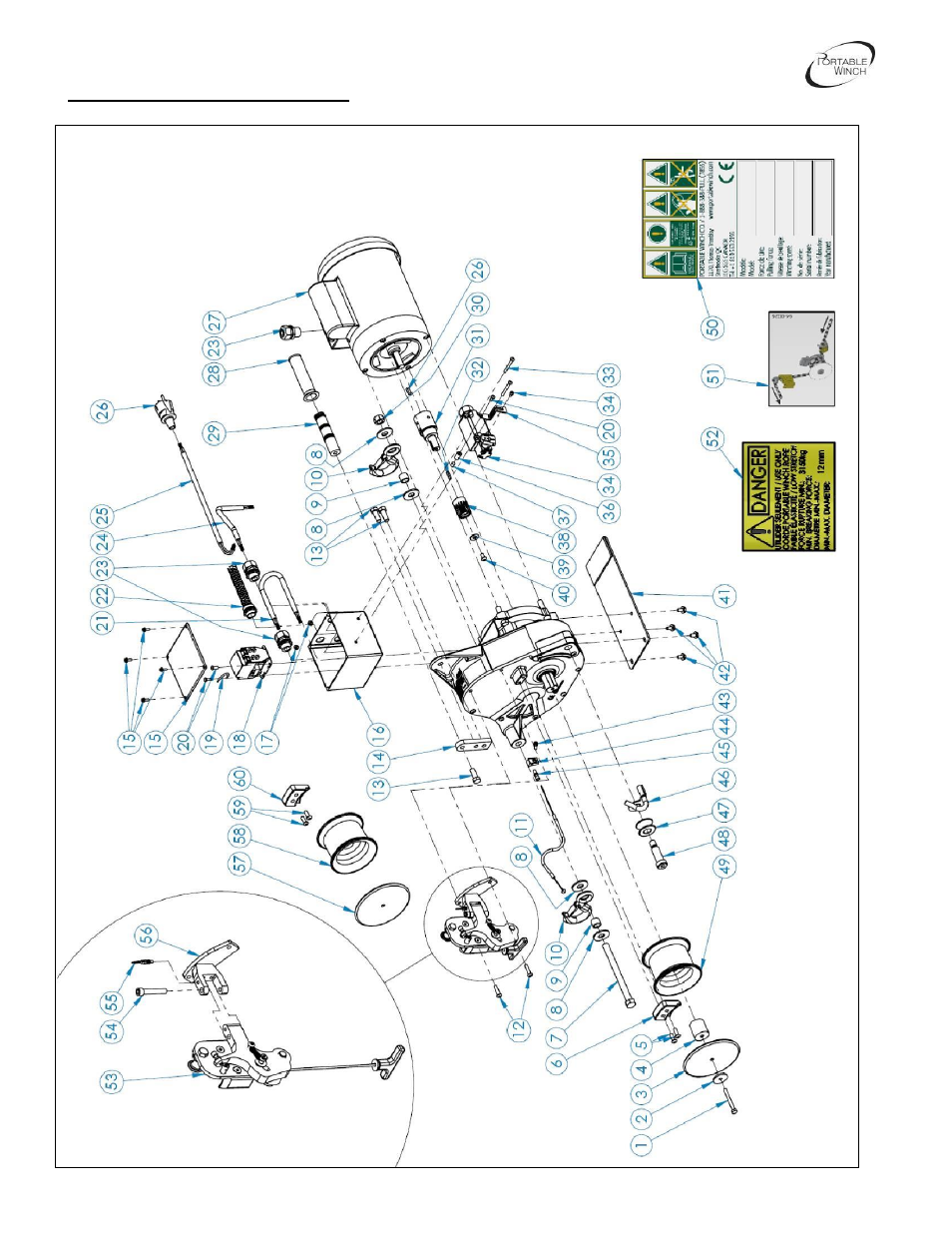 Portable Winch AC Electric pulling/lifting winch PCT1800-60Hz-P User Manual | Page 27 / 33