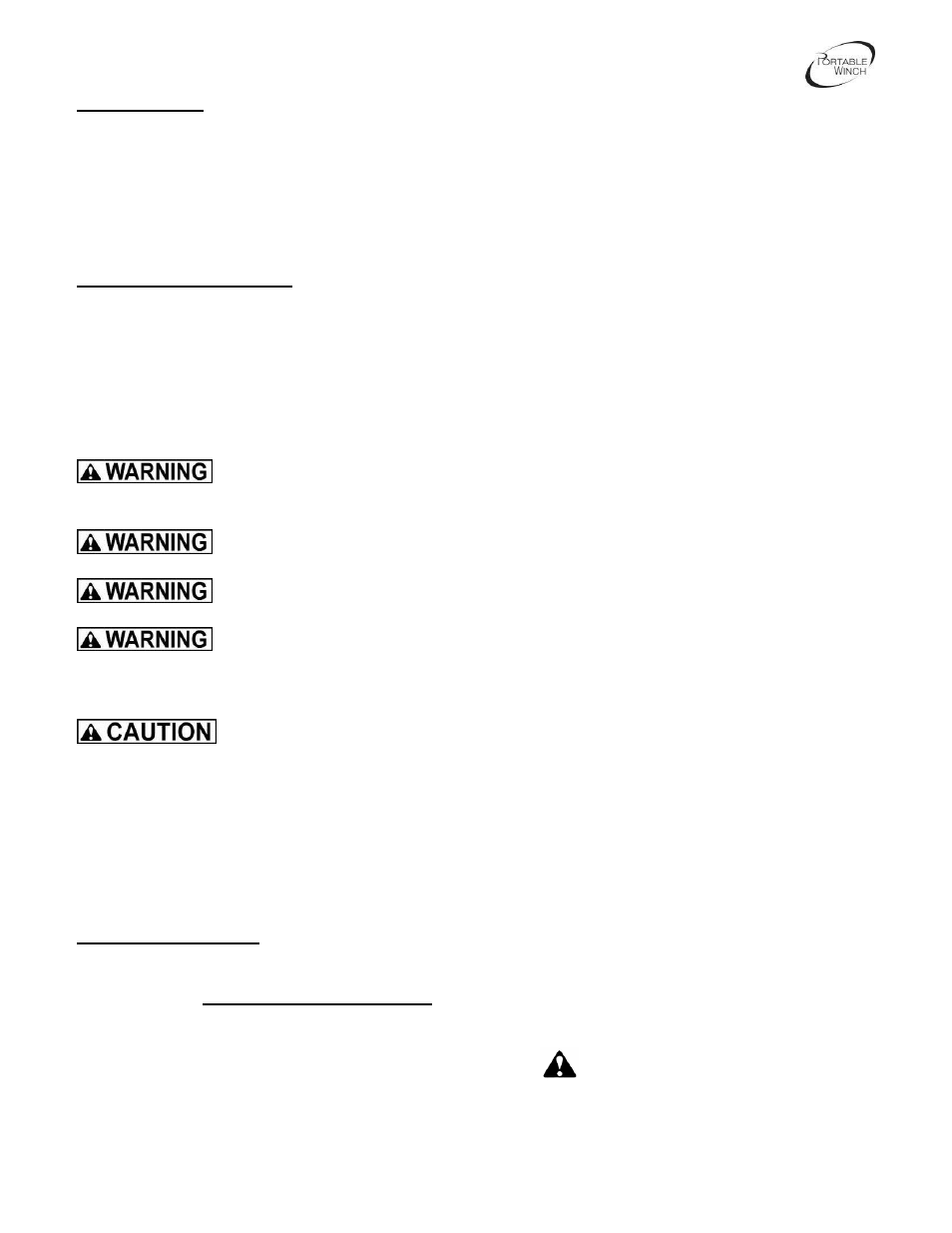 Introduction, 0 safety guidelines | Portable Winch AC Electric pulling/lifting winch PCT1800-60Hz-P User Manual | Page 3 / 33