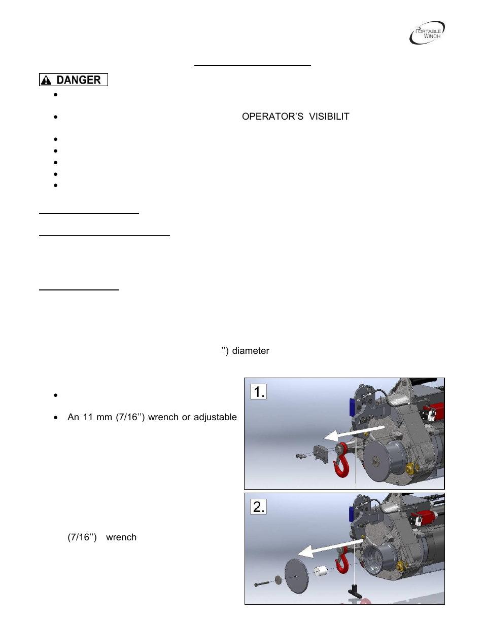 Portable Winch AC Electric pulling/lifting winch PCT1800-60Hz-P User Manual | Page 6 / 33