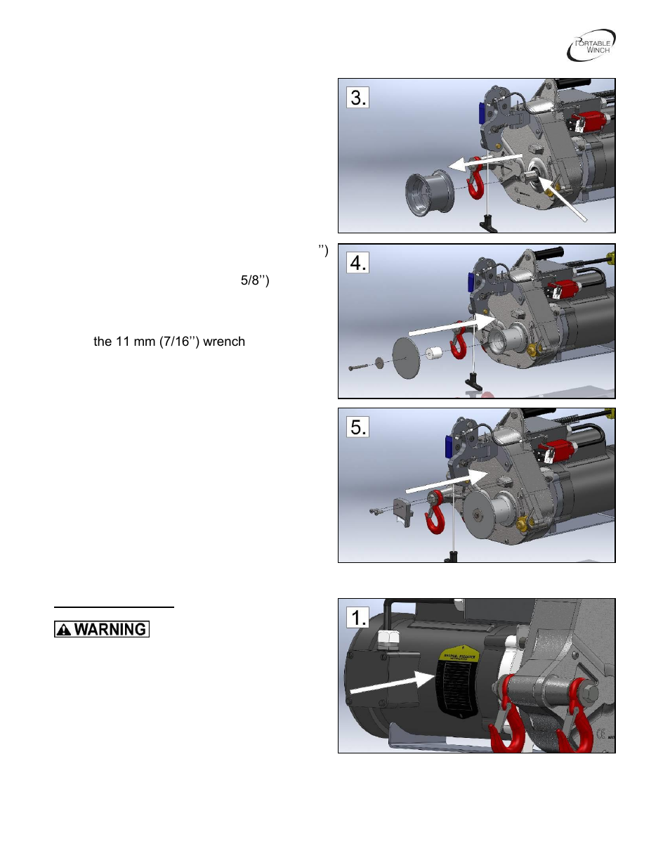 Portable Winch AC Electric pulling/lifting winch PCT1800-60Hz-P User Manual | Page 7 / 33