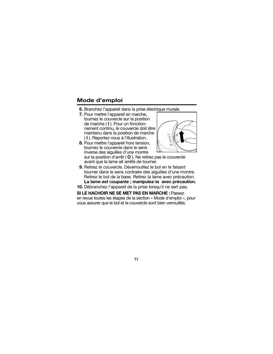 Proctor-Silex Food Chopper (black)-72507 User Manual | Page 11 / 24