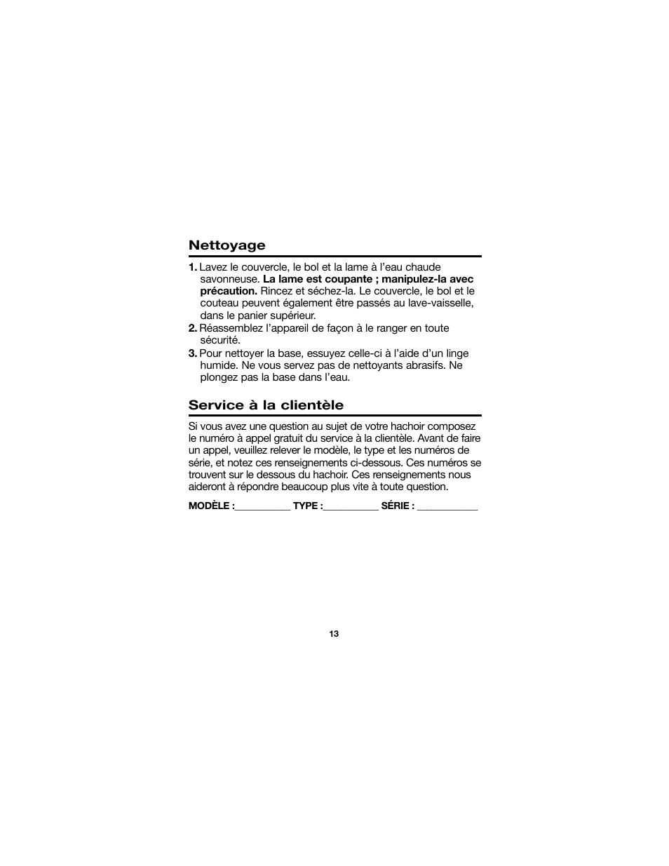 Proctor-Silex Food Chopper (black)-72507 User Manual | Page 13 / 24