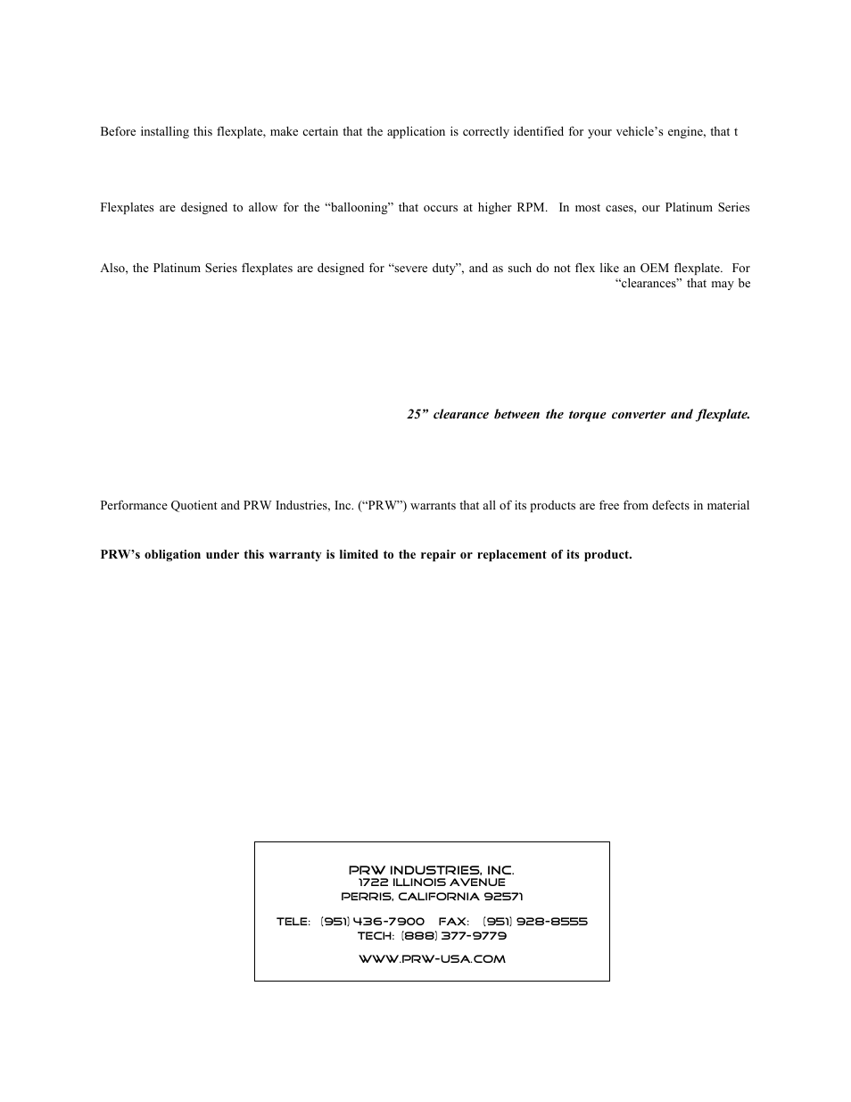 Cummins and dodge diesel flexplates | PRW 18 PQ Signature Series Cummins Billet Steel Flexplate (SFI-Rated 29.3) User Manual | Page 2 / 2