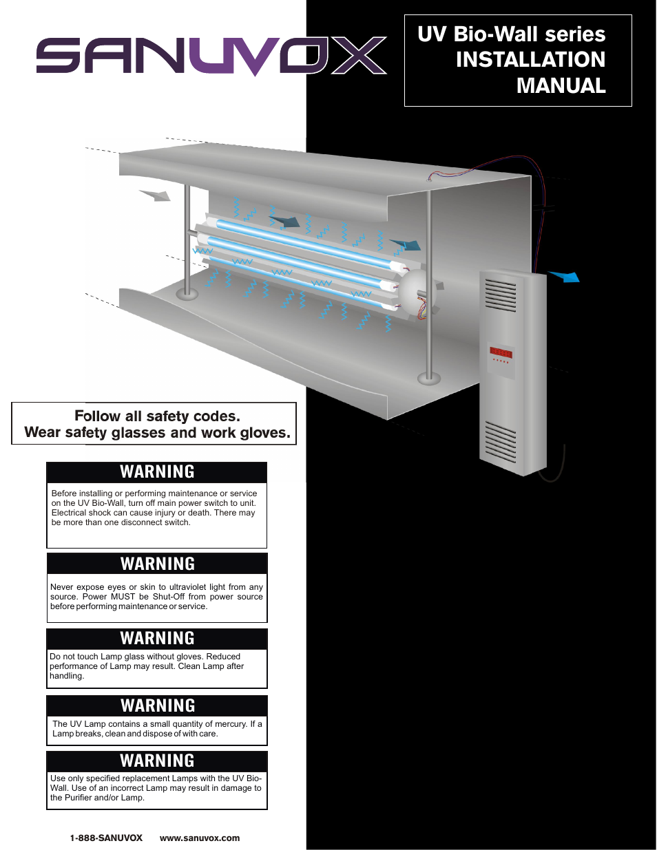 Sanuvox UV BIO-WALL User Manual | 5 pages