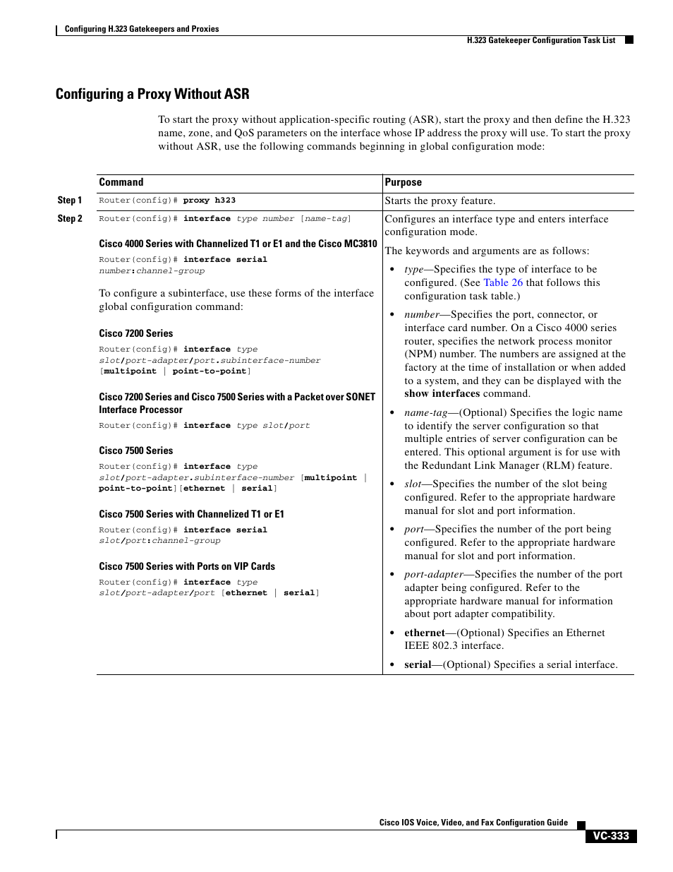 Configuring a proxy without asr | Cisco H.323 VC-289 User Manual | Page 45 / 76