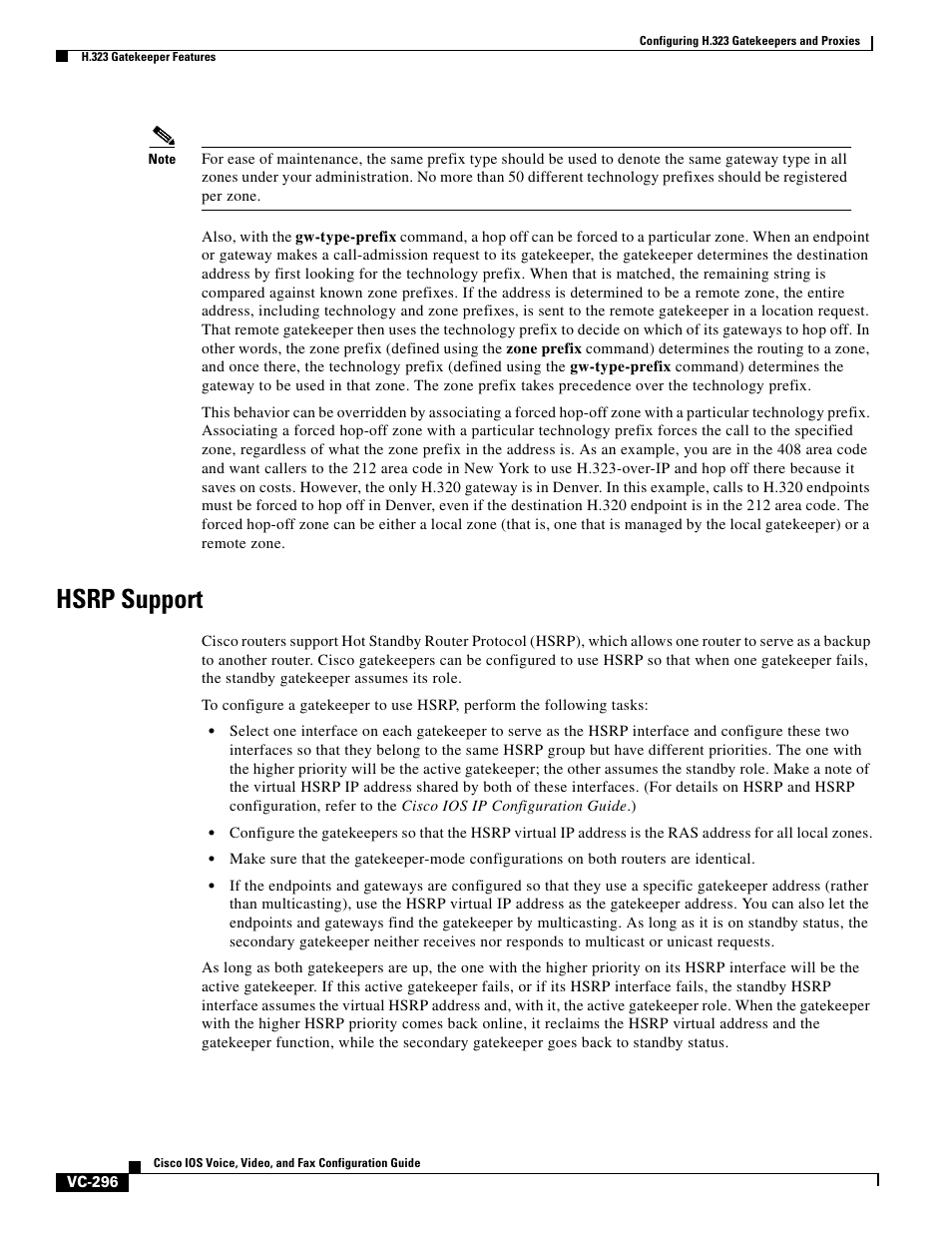 Hsrp support | Cisco H.323 VC-289 User Manual | Page 8 / 76