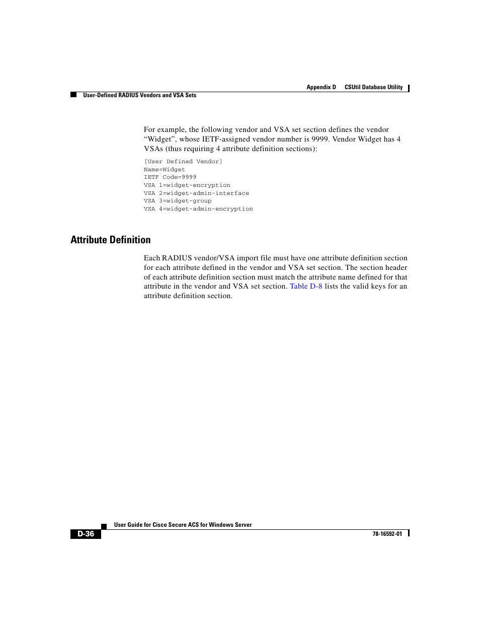 Attribute definition | Cisco 3.3 User Manual | Page 752 / 860