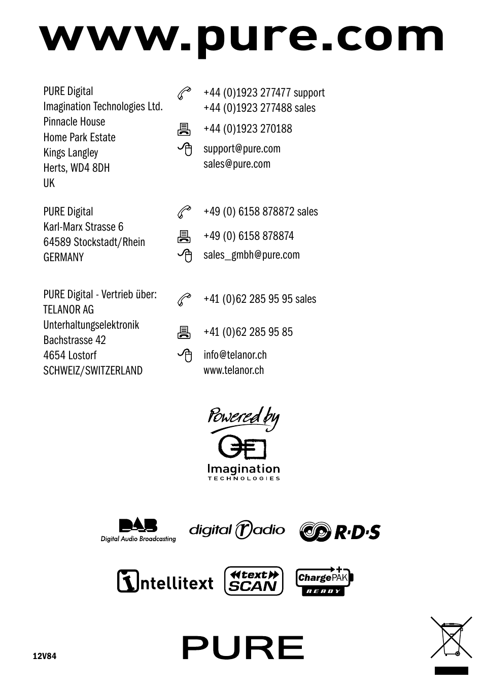 Pure Elan DX40 User Manual | Page 14 / 14