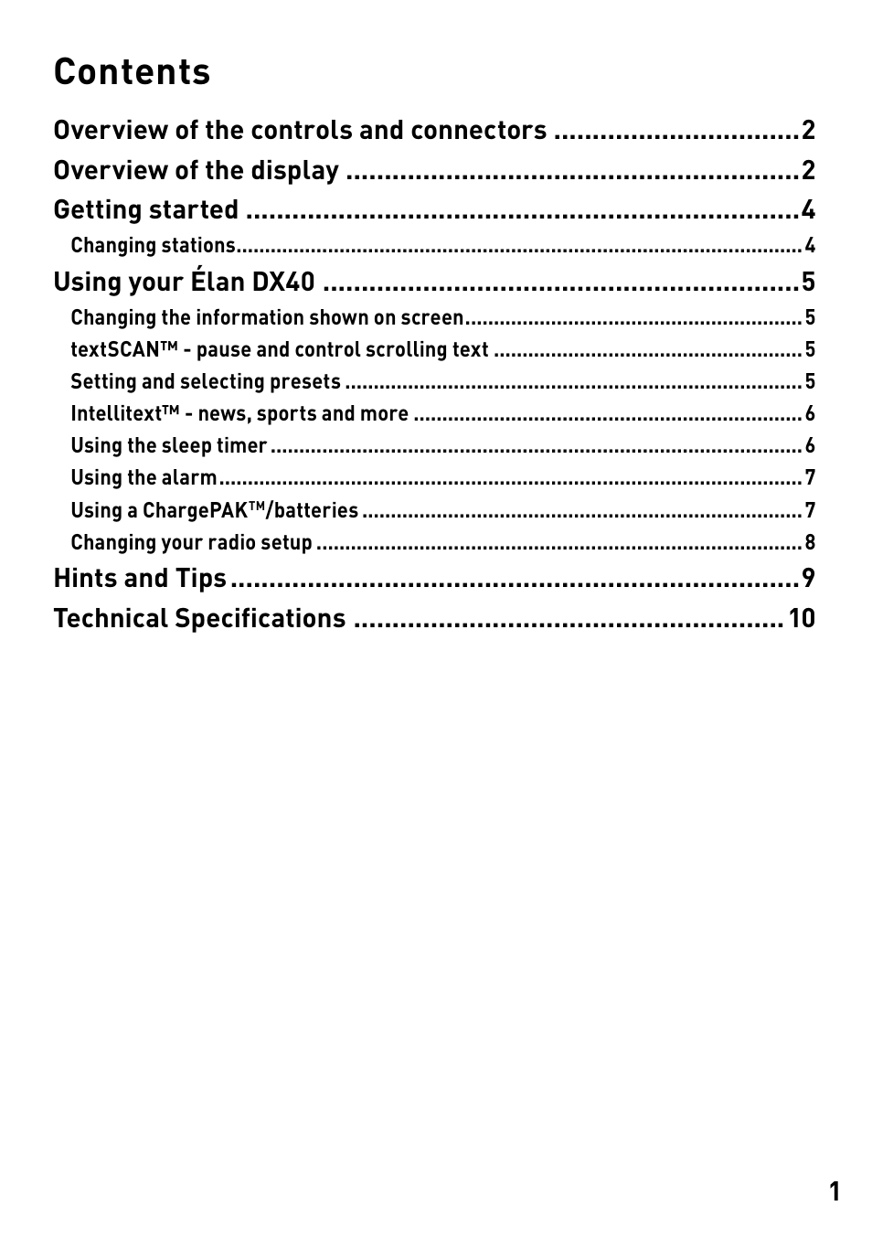 Pure Elan DX40 User Manual | Page 3 / 14