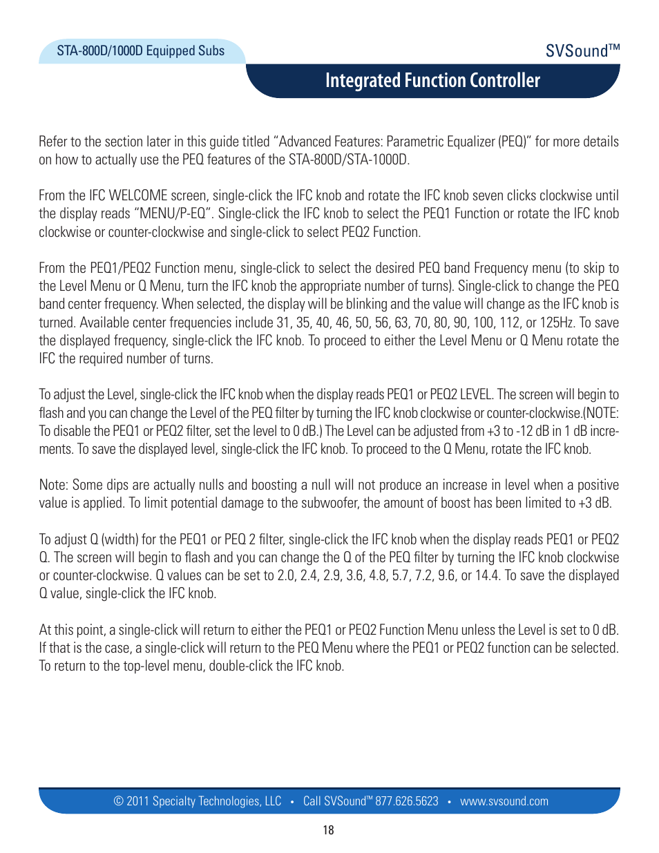 Integrated function controller, Svsound | SVS PB12-Plus User Manual | Page 18 / 34