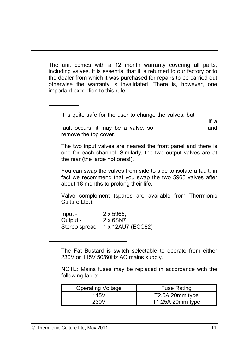 Thermionic Culture THE FAT BUSTARD II 12 Channel Summing mixer User Manual | Page 12 / 15