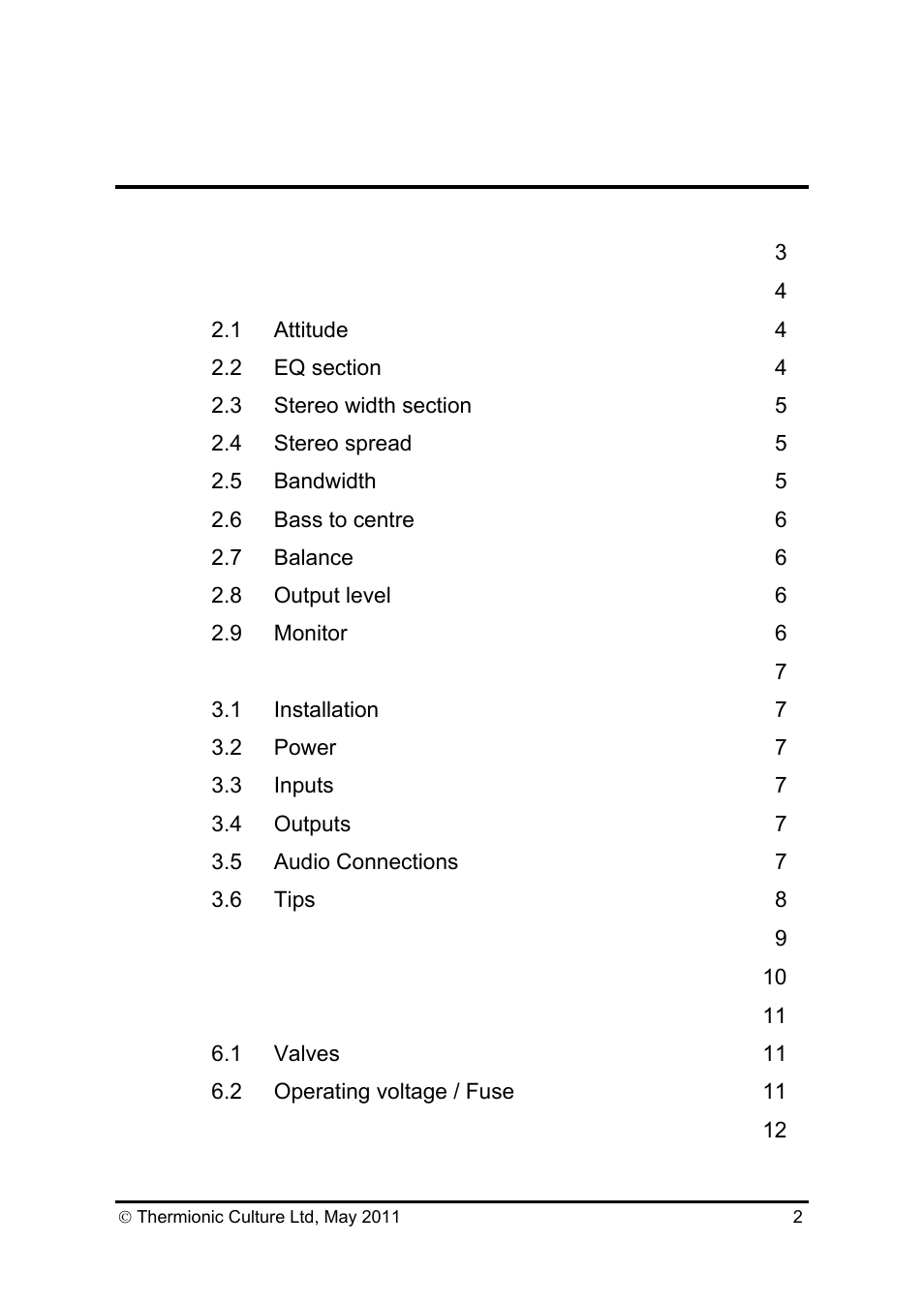 Thermionic Culture THE FAT BUSTARD II 12 Channel Summing mixer User Manual | Page 3 / 15