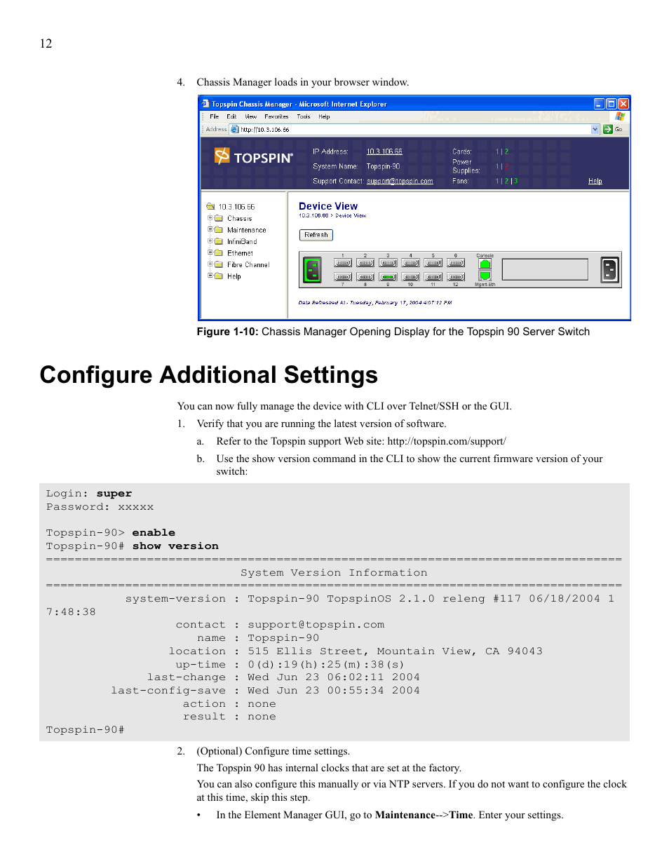 Configure additional settings | Cisco TOPSPIN SFS 3001 User Manual | Page 20 / 30