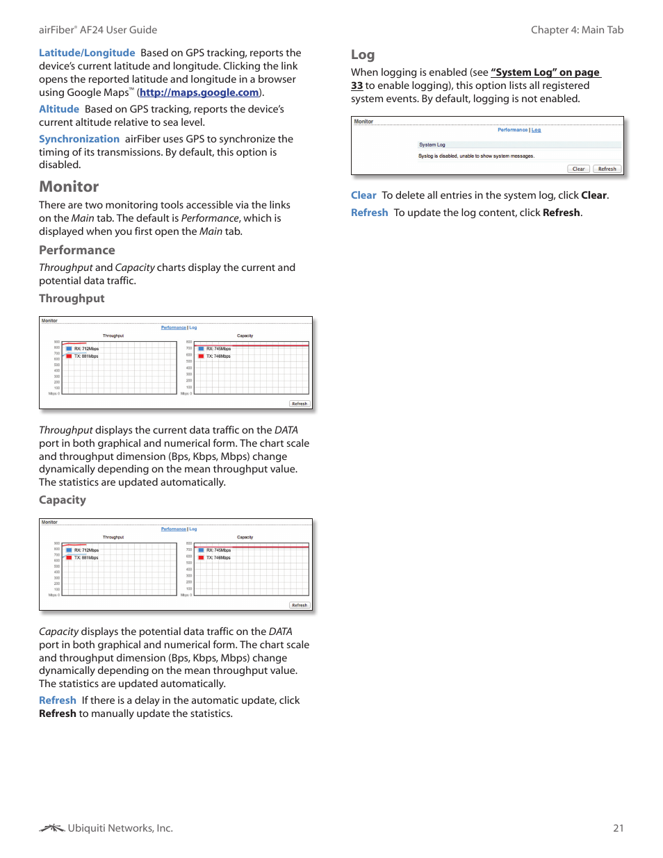 Monitor | Ubiquiti Networks airFibe24 User Manual | Page 24 / 50