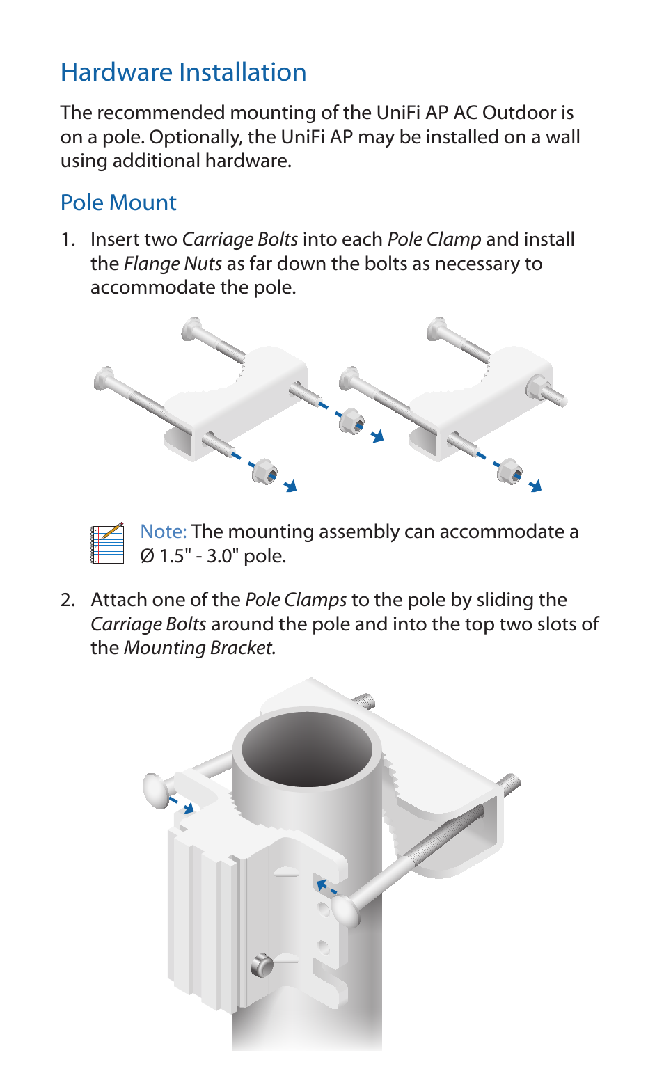 Hardware installation | Ubiquiti Networks UniF AP AC Outdoor User Manual | Page 7 / 24