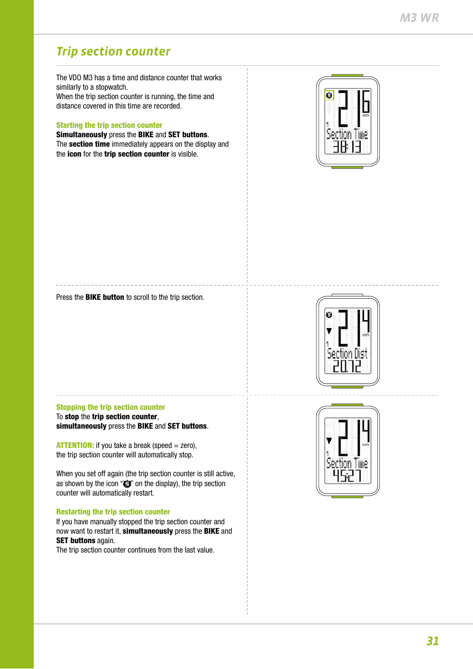 VDO M3WR User Manual | Page 31 / 39