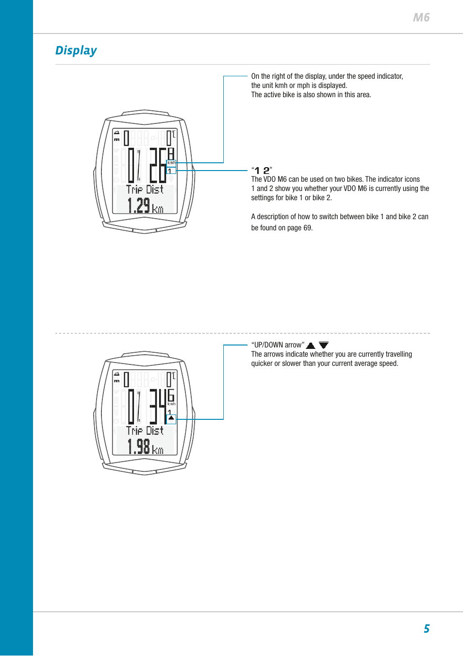 5m6 display | VDO M6WL User Manual | Page 5 / 87
