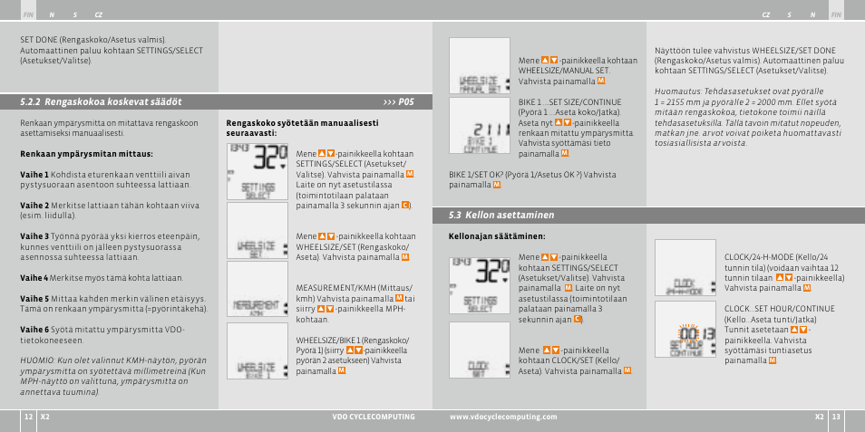 VDO WR X2 User Manual | Page 115 / 264