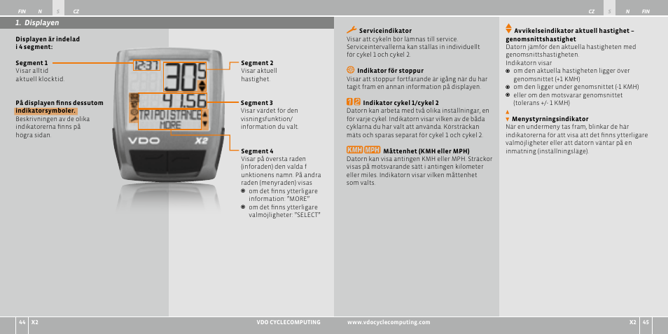 VDO WR X2 User Manual | Page 131 / 264