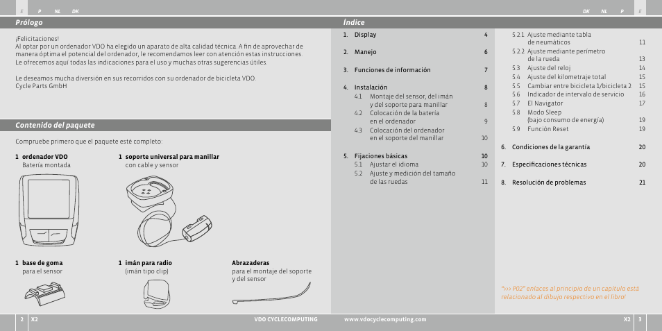 VDO WR X2 User Manual | Page 45 / 264