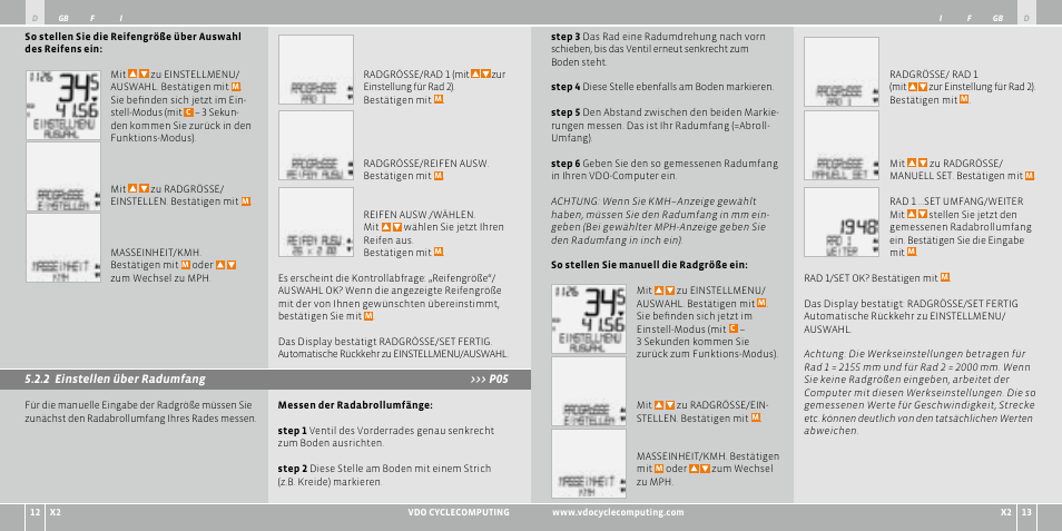 VDO WR X2 User Manual | Page 7 / 264