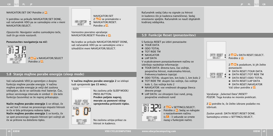 VDO WL X3 DW User Manual | Page 234 / 364
