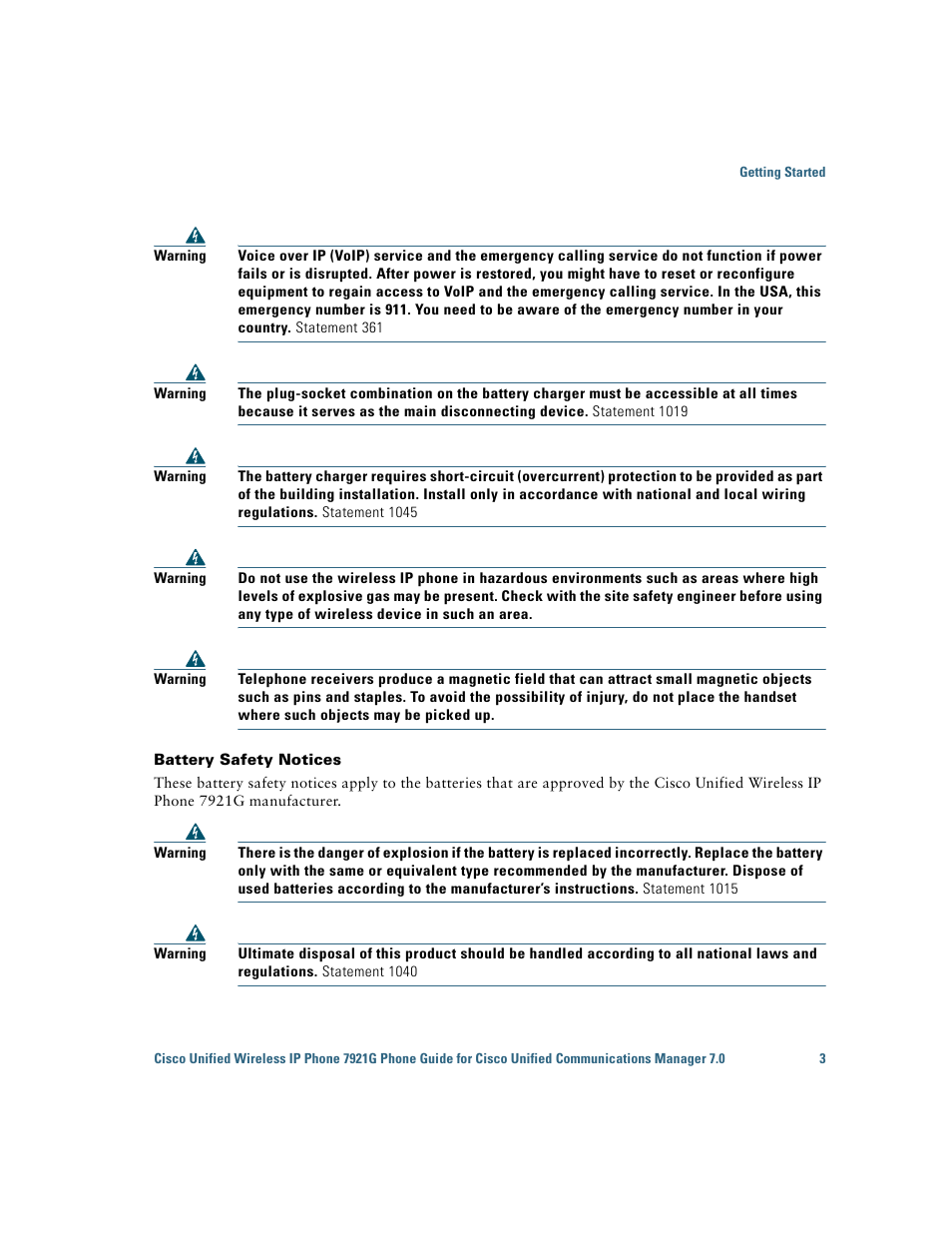 Cisco Cisco Unified Wireless IP Phone 7921G User Manual | Page 11 / 124