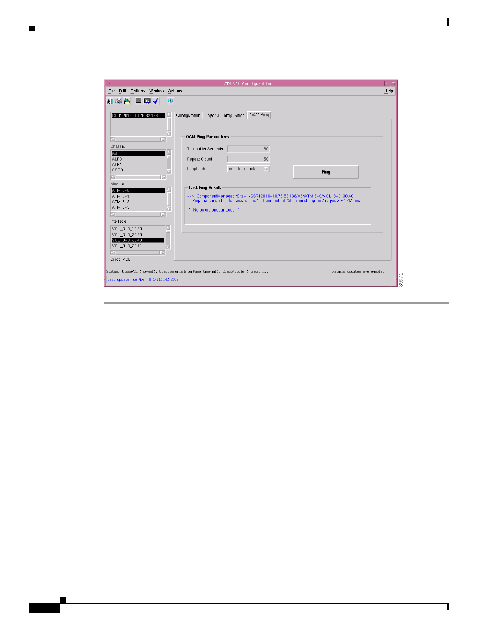 Atm vcl configuration window—detailed description, Configuration tab | Cisco 12000/10700 V3.1.1 User Manual | Page 358 / 602