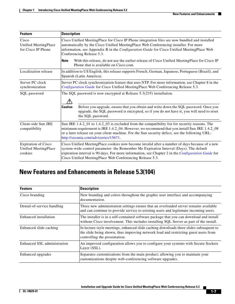 New features and enhancements in release 5.3(104) | Cisco Conference Phone User Manual | Page 17 / 82