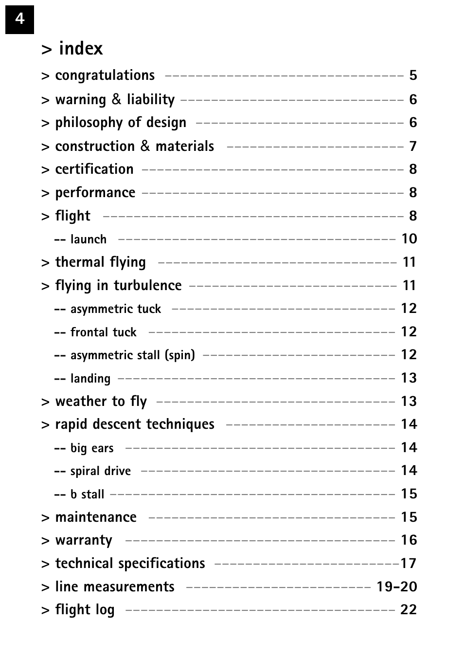 Index | Windtech tuareg User Manual | Page 4 / 24