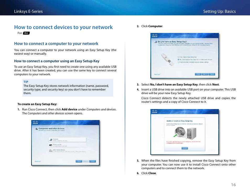 How to connect devices to your network, How to connect a computer to your network | Linksys E4200 User Manual | Page 28 / 92