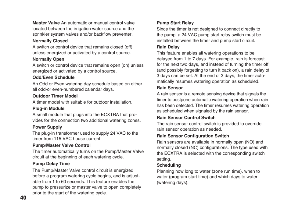 Toro ECXTRA INDOOR User Manual | Page 42 / 44