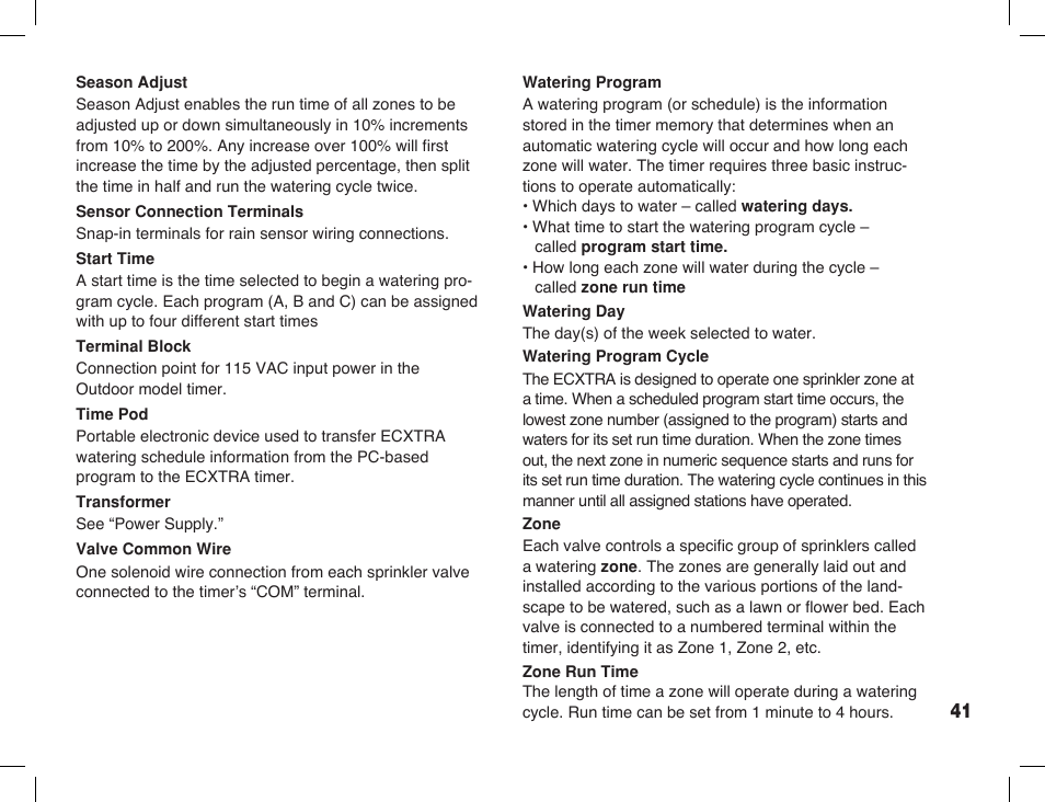 Toro ECXTRA INDOOR User Manual | Page 43 / 44