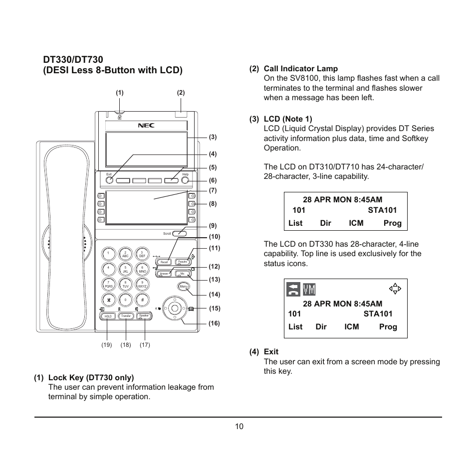 NEC SV8100 User Manual | Page 16 / 69